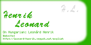 henrik leonard business card